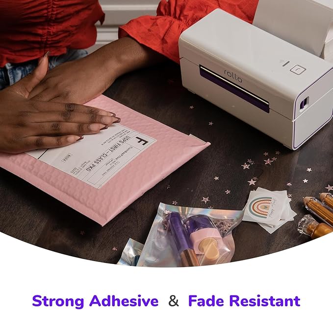 Sale4Less 500 Fanfold 4 x 6 Direct Thermal Shipping Labels - Label Compatible DYMO Label Writer Rollo & Zebra with Perforated line for Thermal Printers Labels - Commercial Grade - Manufactured by UPS