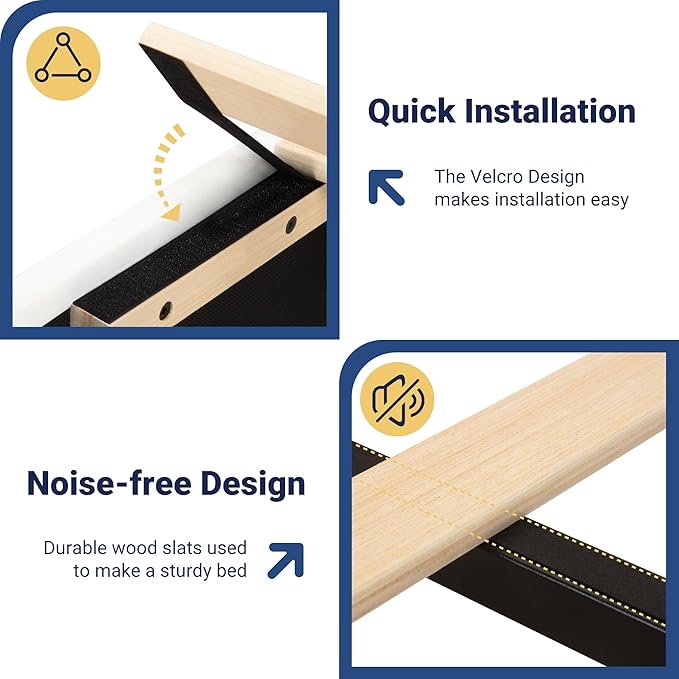 Allewie Velvet Vertical Tufted Queen Upholstered Platform Bed Frame with 2-Tier LED Storage Headboard & 2 Storage Drawers, USB & Type-C Charging Ports, Noise-Free/No Box Spring Needed, White