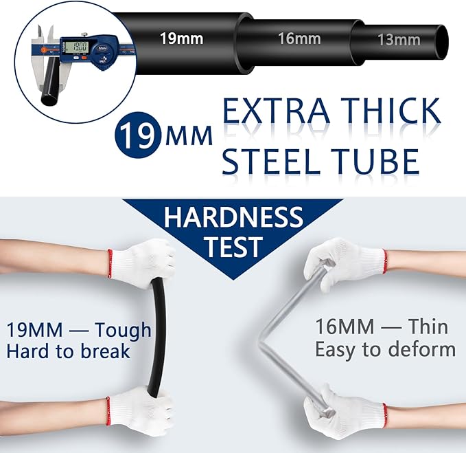 LOKEME Portable Wardrobe, 61-Inch with 3 Hanging Rods and 6 Storage Shelves, Non-Woven Fabric, Stable and Easy Assembly Black Portable Closets for Hanging Clothes with Side Pockets