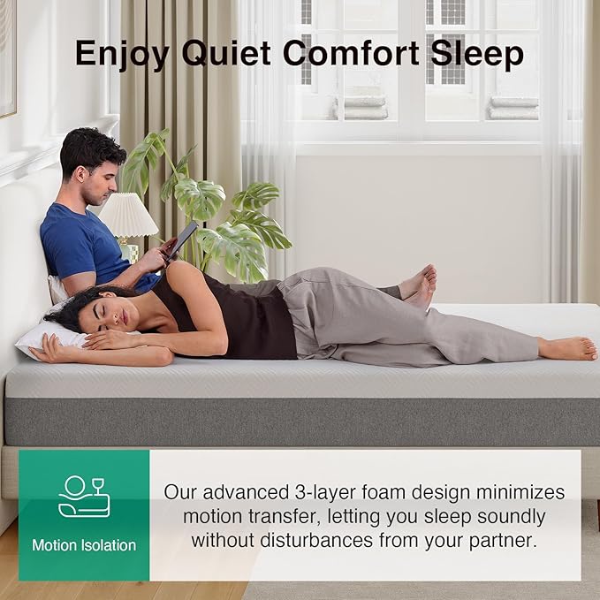 Novilla Queen Size Mattress, 10 Inch Memory Foam Mattress Queen in a Box with Comfort Foam for Contour Support & Motion Isolation & Edge Support, CertiPUR-US Certified