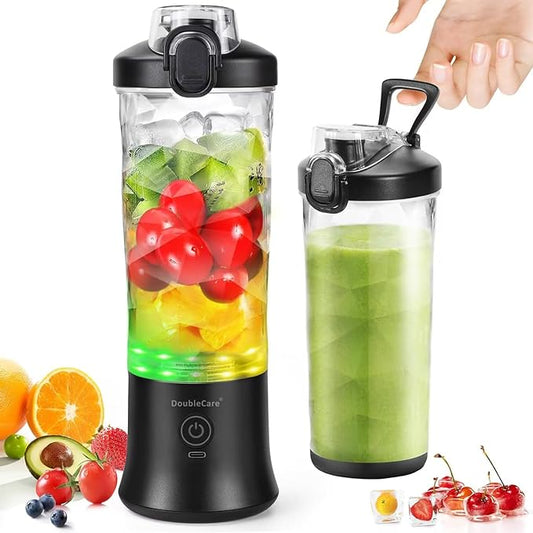 20 Oz Portable Blender for Shakes & Smoothies, 4000mAh Electric Juicer with 270W Motor, IP67 Waterproof, USB Fresh Juice Blender with 2 Mixing Modes for Travel & Gym, Black