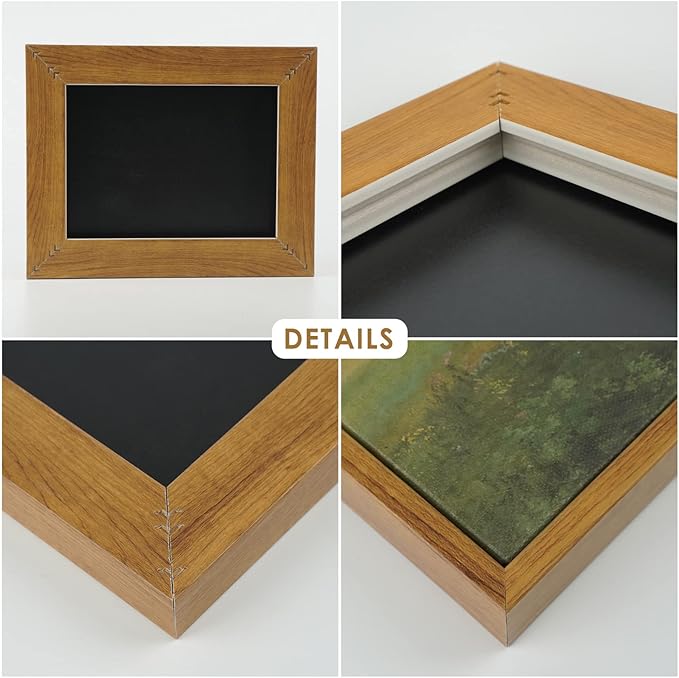 InSimSea Framed Canvas Wall Art Prints, Vintage Grassland Art Painting, Landscape Decor for Living Room Bedroom Hallway Shelf, Country Rustic Nature Decor, 8"x10"