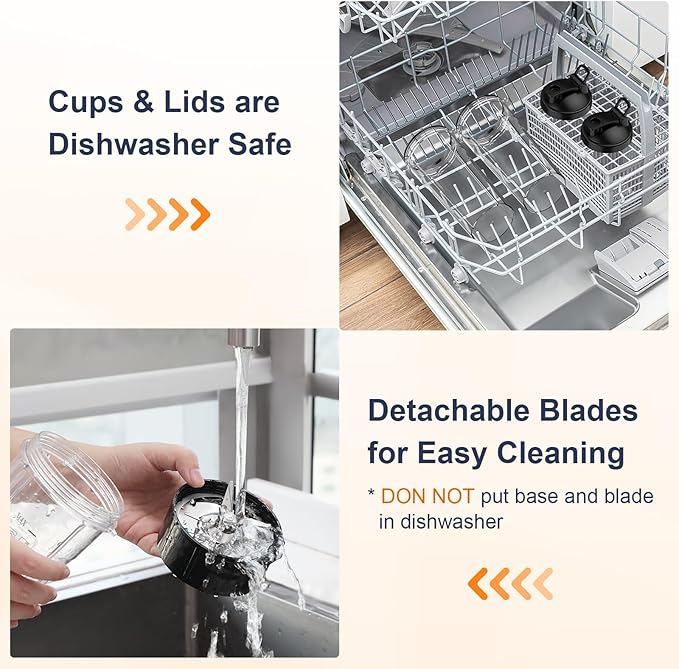 KOIOS Smoothie Blender, 900W Personal Blender for Shakes and Smoothies Kitchen with 2 No-BPA 22oz Portable Cups, Single Serve Smoothies Maker Mixer for Juices, Nutritious Recipe, Sliver