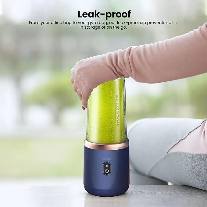 Regalosonline Portable Blender - 10 Oz Smoothie USB Charge Mini Blender BPA Free for Shakes and Smoothies with 6 Blades