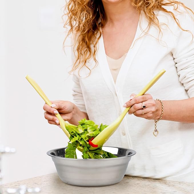 4-Pack Stainless Steel Mixing Bowls, Metal Nesting Bowls, 9.33 Inches