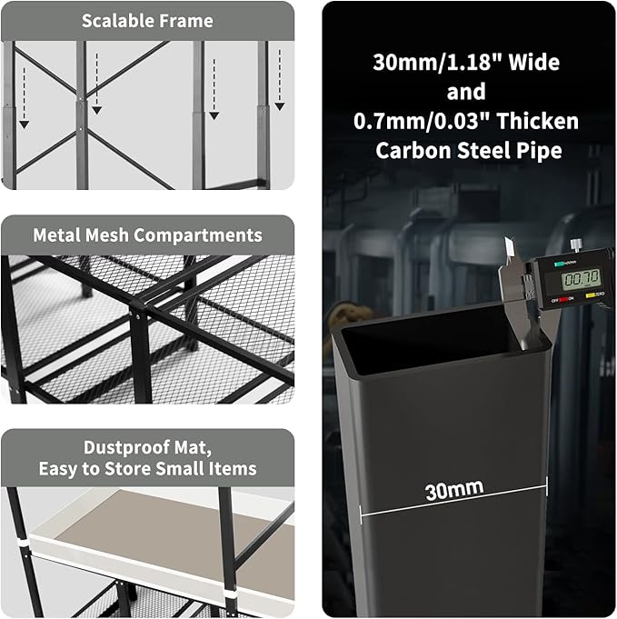 Portable Closet Rack Heavy-Duty Foldable Garment Racks with Cover 1200lbs Enclosed Wardrobe Closet with Independent Area for Hanging Clothes Storaging of Bedding (59in*20in*67in)