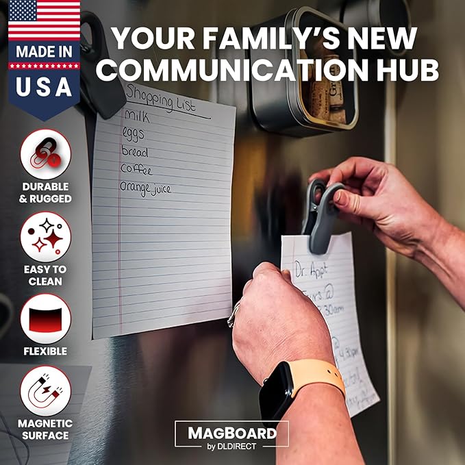 Diamond Life Magnetic Board - Memo & Vision Board for Home, Office, and Classroom - Magnet Board for Kids - Pre-drilled Mounting Screws Included (Silver 24"x36")