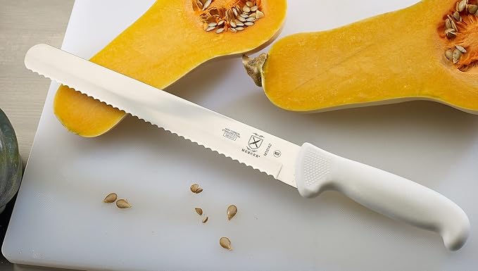 Mercer Culinary Ultimate White 10" Wavy Edge Slicer Knife