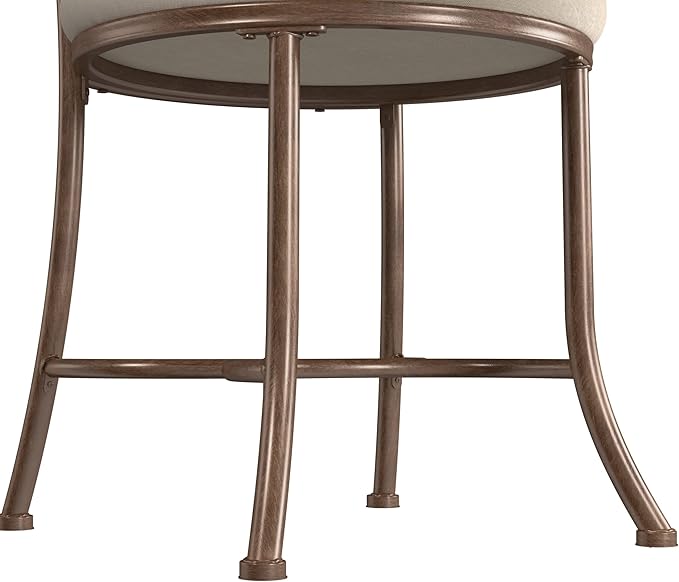 Hillsdale Emerson Metal Vanity Stool, Golden Bronze