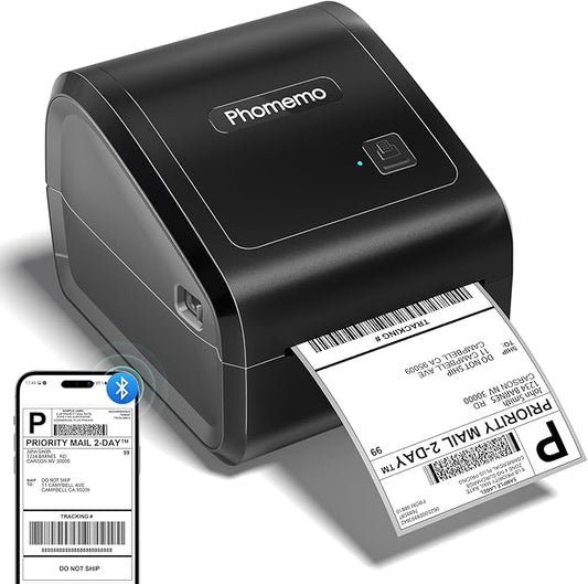 Phomemo Bluetooth Thermal Label Printer, D550BT 4x6 Shipping Label Printer for Small Business, Wireless Barcodes Printer for Shipping Packages, Compatible with iPhone, Android, Mac, Shopify, USPS