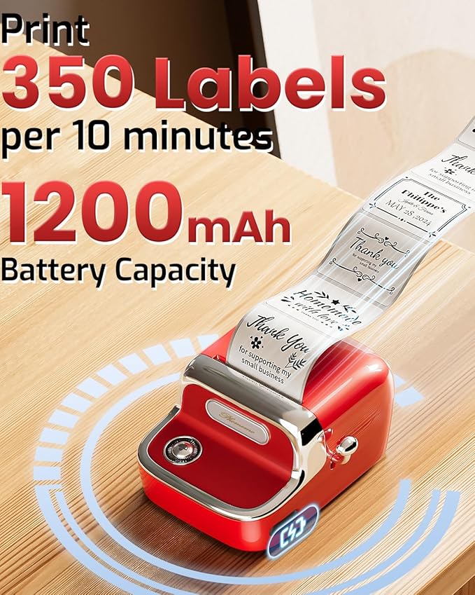 Phomemo Label Maker Machine with Tape, Upgrade M150 Thermal Label Printer, 2 Inch Bluetooth Label Maker for Barcode, Small Business, Home, Office, Compatible with Phone & PC