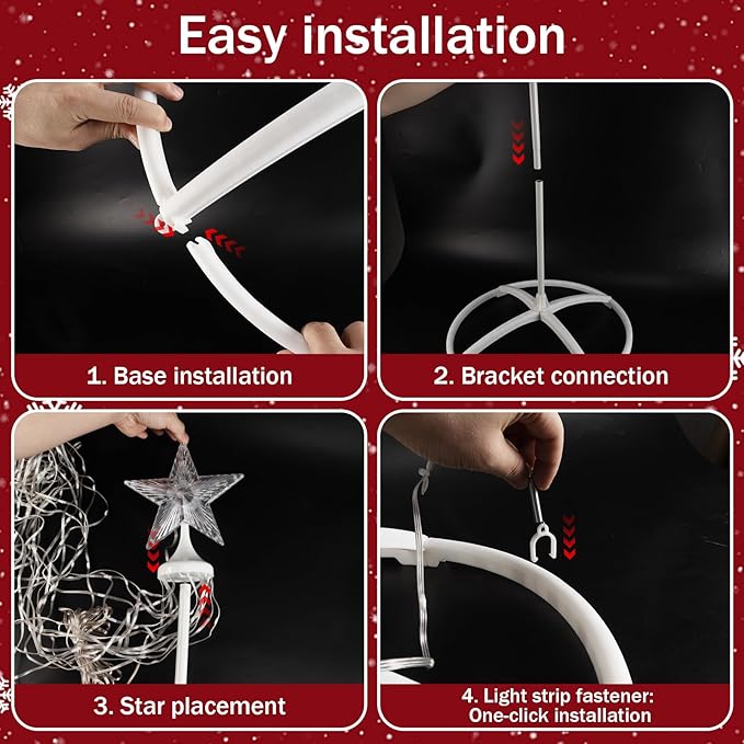 Smart Lighted Christmas Tree, 7FT 285 LED Christmas Cone Tree with App & USB Control, Color Changing Prelit Xmas Tree Timer Music Sync for Indoor Outdoor Decor