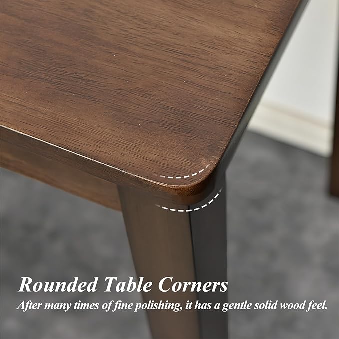 Solid Wood Computer Desk with Drawers, Modern Writing Desk for Home Office, Mid Century Modern Desk, Oak Study Table, 35.4x19.9x29.5 inches (Single Drawer), Walnut