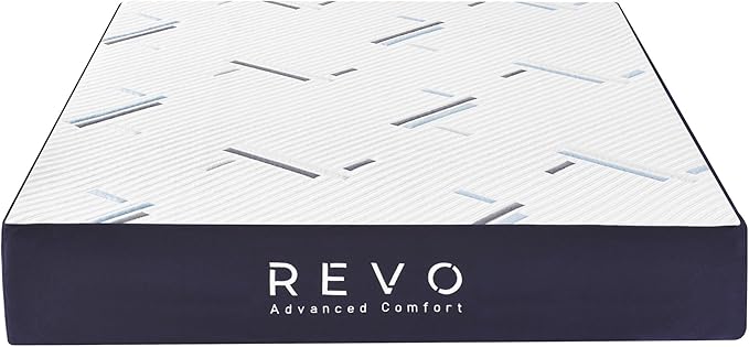 REVO Sleep Gel Memory Foam Mattress, 10-Inch California King – Cooling Gel Foam Mattress with Supportive Pressure Relief and Breathable Comfort – Deep, Restorative Sleep