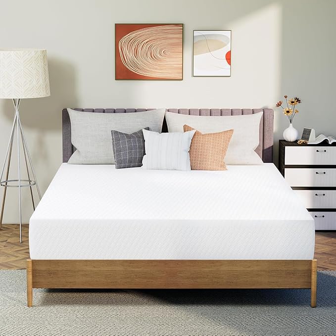 Neo Sleep 12 Inch Queen Medium Firm Cooling Gel Memory Foam Mattress for Cool Sleep Pressure Relieving CertiPUR-US Certified Foam, Mattress in a Box Fiberglass Free (Queen, 12 in)