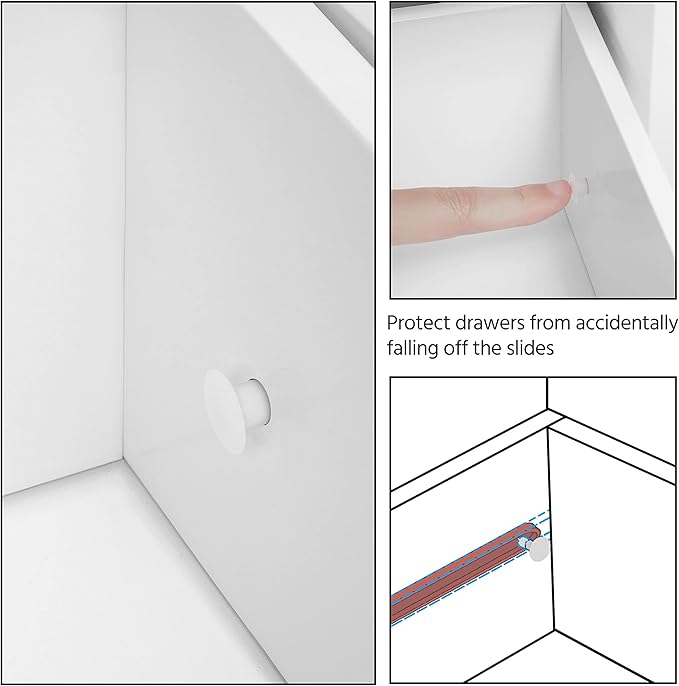 Yaheetech Large Bathroom Floor Cabinet with 4 Dawers and Single Door Cabinet, Freestanding Storage Cabinet for Living Room Kitchen Hallway, White