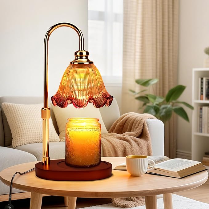 Candle Warmer Lamp with Timer Dimmable: Birthday Gifts for Women & Home Fall Decor for House Warming Gifts New Home– Wax Warmer Gifts for Mom - 3 Timer Modes, 4 Brightness Levels, Adjustable Height