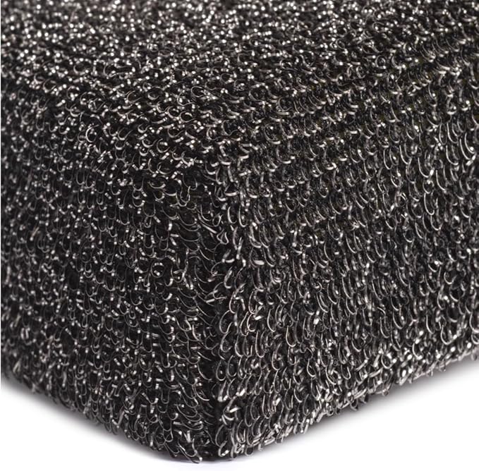 BBQ-AID 2-Pack Bristle Free Grill Brush Replacement Heads, Grill Cleaning Bristle Free Brush - for 2025 Model Brush and Scraper. Stainless Steel Poly Mesh Blend - No Scratch Cleaning for Any Grill