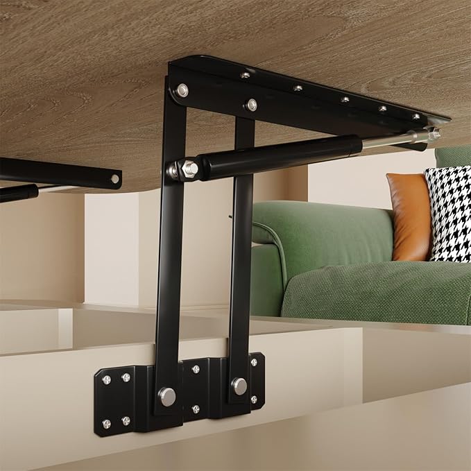 42.5'' Modern Lift Top Coffee Table for Living Room, Solid Wood Center Table, Fluted Panel Design, Storage Compartments, 42.5x27.2 Inch Surface, Hydraulic Lift Mechanism, Easy Assembly