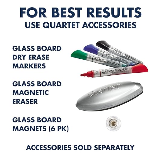 Quartet Glass Whiteboard, Magnetic Dry Erase Board, Wall Mounted Whiteboard for Office, School and Home, 48"W x 85"H, White (Q014885IMW)