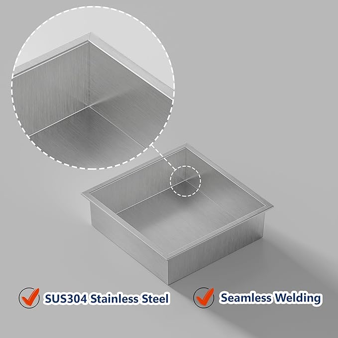 Stainless Steel Shower Niche 12" X 12", No Tile Needed Wall Niche, Recessed Shower Shelf for Bathroom Storage, Brushed Nickel