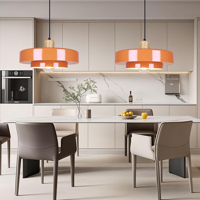 Plug in Pendant Light Modern Pendant Lamp E26 Vintage Hanging Light Fixture with 14ft Cord On/Off Switch for for Dining Room Bedroom Living Room Kitchen Island