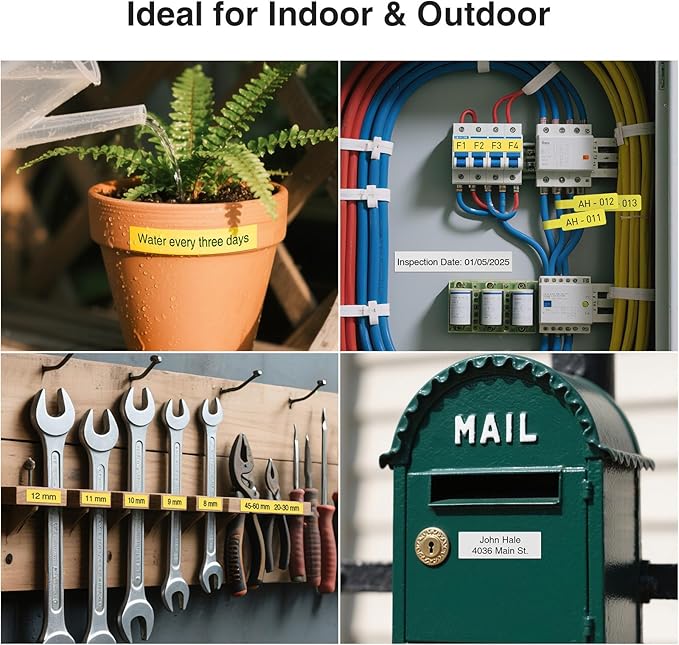 SUPVAN G15M Mini Portable Label Maker Machine with Heat Shrink Tube, Rechargeable 1200mAh Battery Thermal Transfer Printer, Compatible with Multi-Type Label, Home, Garage, Office & Outdoor