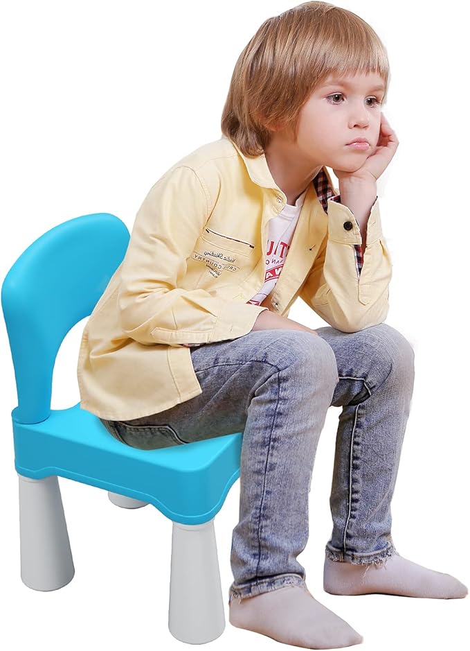 burgkidz Plastic Toddler Chair, Durable and Lightweight Kids Chair, 9.3" Height Seat, Indoor or Outdoor Use for Toddlers Boys Girls Ages 2 and Up