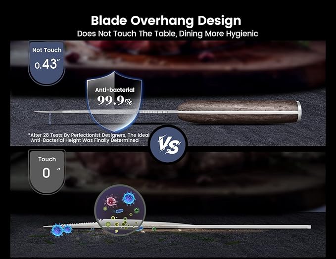 Steak Knives Set of 2, 4.8 Inch High-Carbon Japanese Stainless Steel Non-serrated Meat Knife with Wood Handle, Damascus Pattern Full Tang Design, Razor-Sharp Dinner Knives with Gift Box