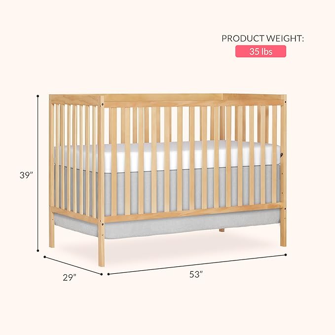 Dream On Me Synergy 5-In-1 Convertible Crib In Natural, Greenguard Gold Certified