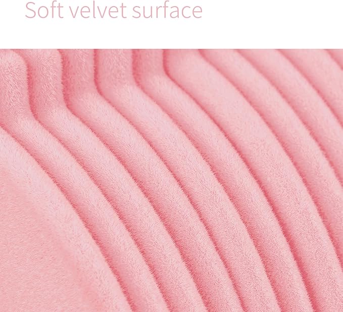 ManGotree 11'' Velvet Baby Hangers, Non-Slip Infant & Toddler Hangers, Ultra-Thin Nursery Hanger with 360° Swivel Hook, Space Saving Children's Hanger for Kids' Clothes, 15 Pack (Pink)