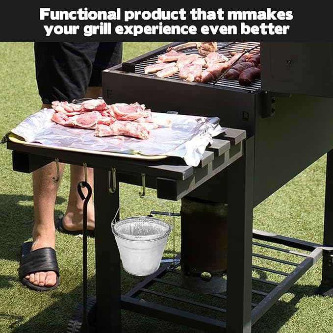 40 Pcs BAC407 Grease Bucket Liner Compatible for Traeger Pellet Wood Grill Smoker, 4.3” x 4” Drip Bucket Liner Replacement Universal Grease Cups Grill Accessories Drip Tray Liner