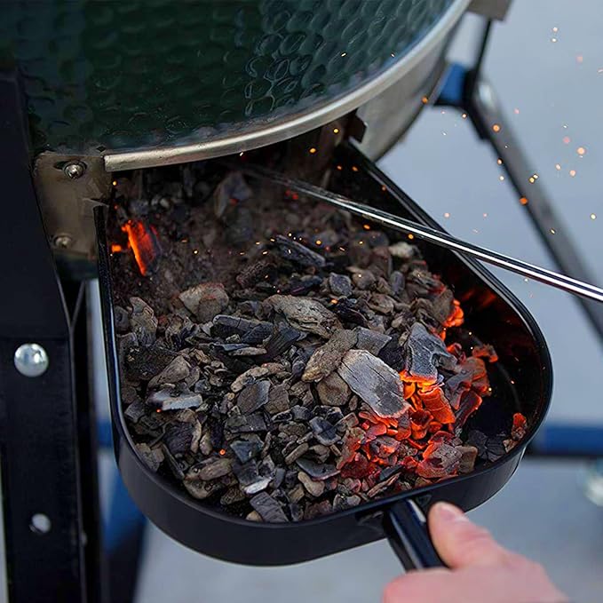 Grill Grate Lifter Gripper and Ash Tool Set for M/L Big Green Color Egg,Stainless Steel BBQ Ash Tool Poker and Ash Pan for Kamado Joe Classic