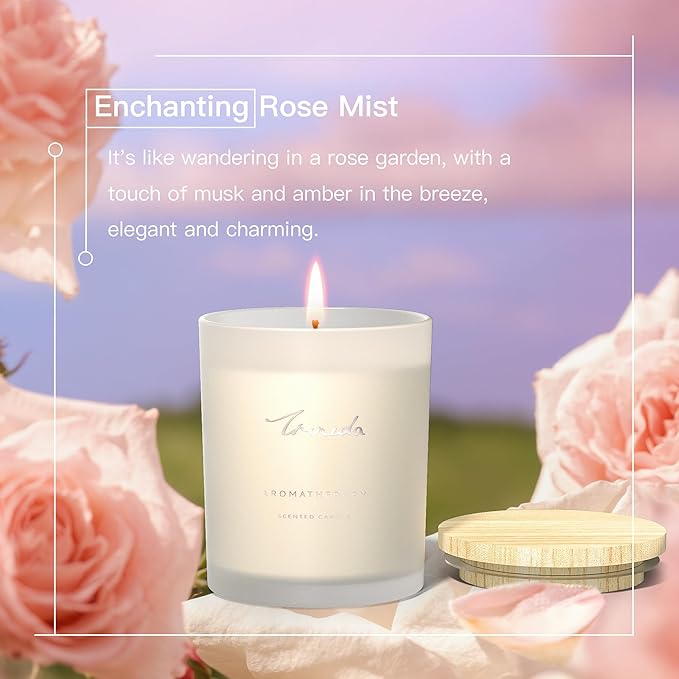 TRINIDa Scented Candles 120Hrs, Soy Candles for Home Scented, Aromatherapy Candle Set, Lavender Candle Gifts for Women Birthday