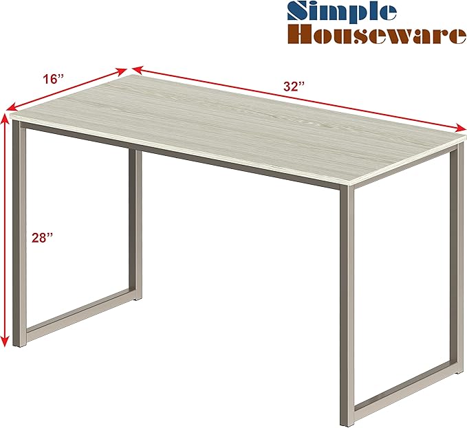 SHW Mission 32-Inch Home Office Computer Desk, Maple