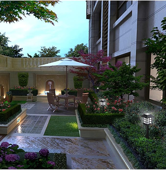 Solar Outdoor Garden Lawn Landscape Lights 6 Pack Waterproof, Outside LED Decorative Lights Landscape Lighting for Yard Patio Driveway Garden (Purple)