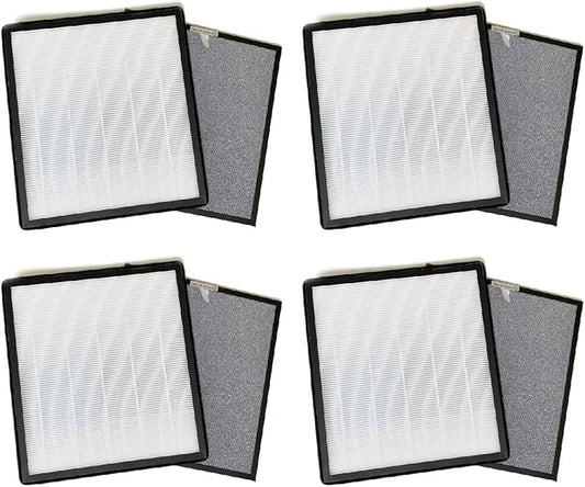 Nispira HSP001 Filter Replacement for Smart True HEPA Air Purifier 5-in-1 True HEPA Activated Carbon Cold Catalyst, 4 Set