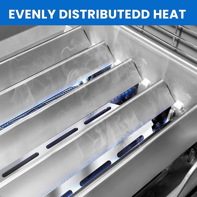 GGC Flavorizer Bars and Heat Deflectors for Weber Genesis 300 Series Genesis E310 E320 E330 S310 S320 S330 EP-310 EP-320 EP-330, Porcelain-enameled Flavor Bar Replacement for Weber 7620 7621