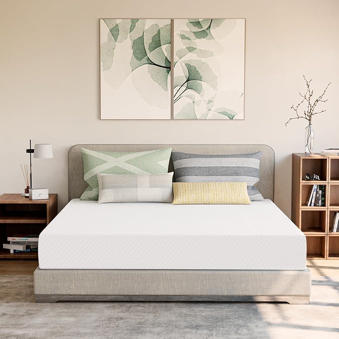 GAESTE 8 Inch Cal King Cooling Gel Memory Foam Mattress for Cool Sleep Medium Firm CertiPUR-US Certified Foam, Mattress in a Box Pressure Relief Removable Cover No Fiberglass (California King, 8 in)