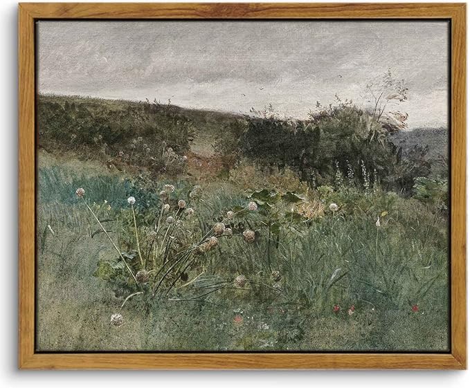 InSimSea Framed Canvas Wall Art, Vintage Decor, Rustic Room Decor, Classical Paintings, Wall Art Prints for Home, Kitchen, Farmhouse, Bathroom, 9"x11"