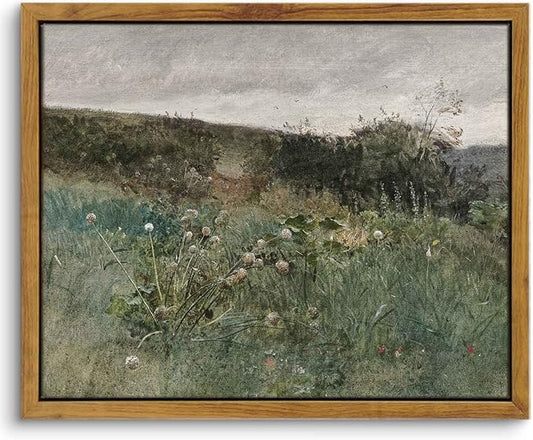 InSimSea Framed Canvas Wall Art, Vintage Decor, Rustic Room Decor, Classical Paintings, Wall Art Prints for Home, Kitchen, Farmhouse, Bathroom, 9"x11"