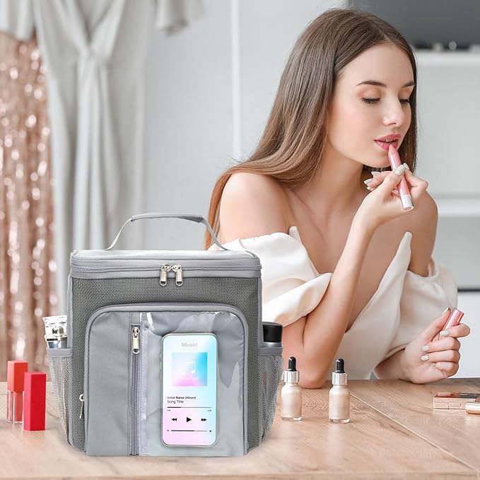 F-color College Dorm Essentials for Guys - Shower Caddy Portable with Hooks, Study, Quick-Dry Shower Caddy for Dorm Travel Essentials, Water-Resistant with Multiple Pockets for Easy Access, Grey