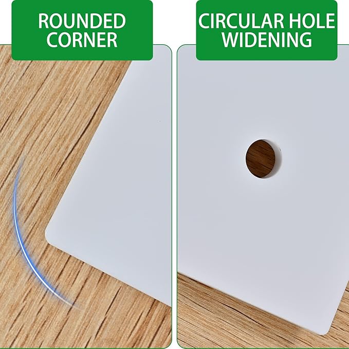 iCAGY Acrylic Dry Erase White Board for Wall - Small Wall-Mounted Whiteboard for Office Home and Kids - Sleek Design, Easy Installation, Rounded Corner, 11" x 14", White