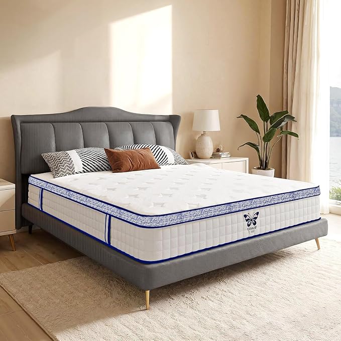 Twin Mattress, 8 Inch Twin Size Mattresses, Medium Firm Memory Foam Mattress Pocket Springs for Back Pain Relief & Motion Isolation, CertiPUR-US Certified with 365-Night Trial