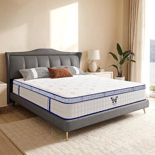 Twin Mattress, 8 Inch Twin Size Mattresses, Medium Firm Memory Foam Mattress Pocket Springs for Back Pain Relief & Motion Isolation, CertiPUR-US Certified with 365-Night Trial