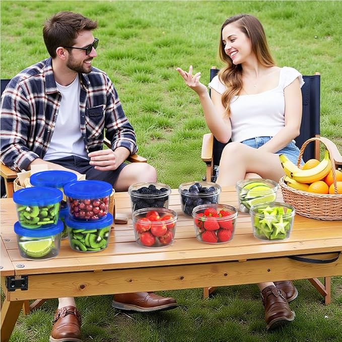 Freezer Storage Containers 12 Pack-16 Oz Deli Containers with Lids BPA Free Microwave and Dishwasher Safe,Food Storage Containers with Lids,Soup Containers for Oats/Salad