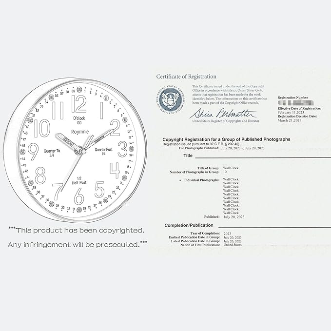 Wall Clock for Kids Learning to Tell Time Easily Non Ticking Battery Operated Kids Teaching Clock Silent Colorful Teaching Time Clock Decorative for Kids Room Classroom School (8 Inch)