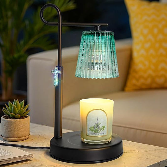 Candle Warmer Lamp with Timer Dimmer, Adjustable Height Wax Warmer Lamp for Jar Candle, Wax Melter House Warming Gifts New Home Décor, Birthday Gifts for Women Mom (Black)