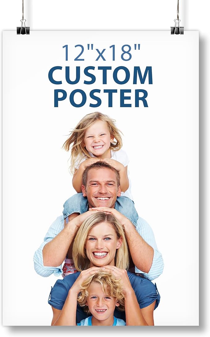 Smile Art Design Custom Poster Print, Personalized Photo to Poster Printing, Wall Art, Home Decor, Gift, 12x18 inches