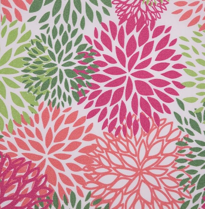 RSH DECOR: Tufted Adirondack Chair Cushion | 42.5” x 21” | All-Weather Spun Fabric | Water and Fade-Resistant | Outdoor Cushion for Patio Furniture | Floral Blooms Pink